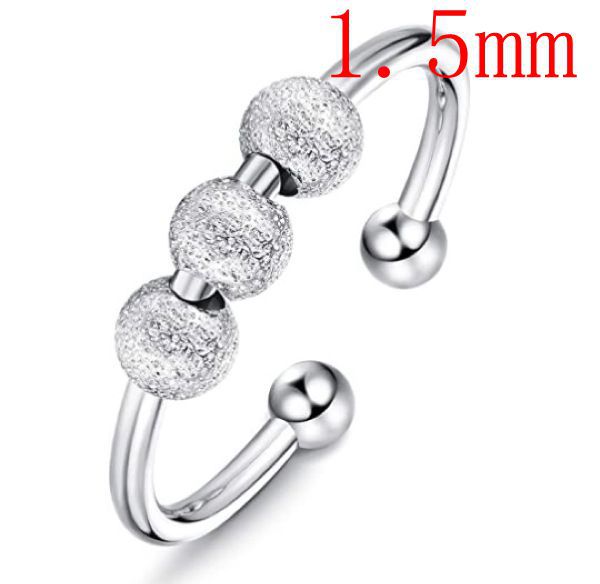 Shining Sand Beads Anxiety Personality Fashion Ornament Rotating Simple Rings