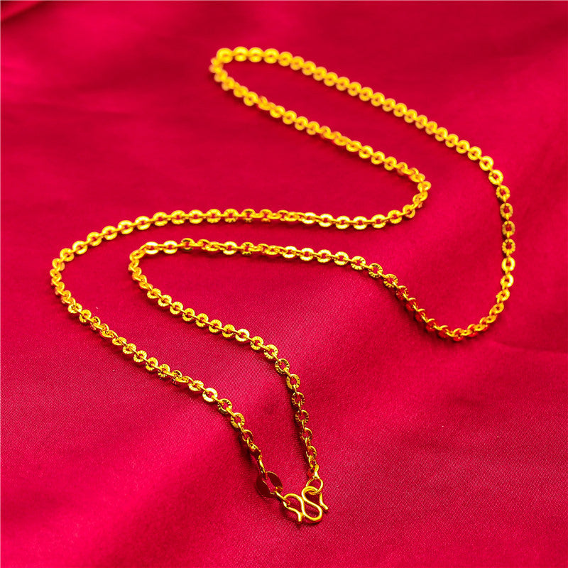 Women's Vietnam Placer Gold Live Broadcast Lengthening Chain Twist Necklaces