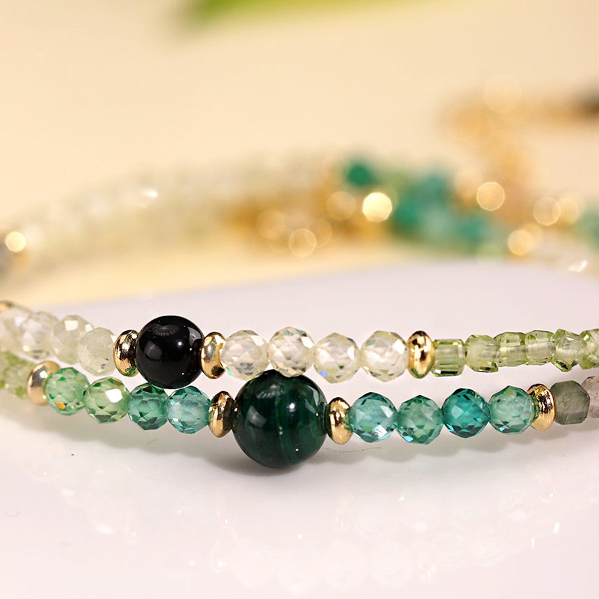 Amethyst Beaded Double Niche High Sense Bracelets