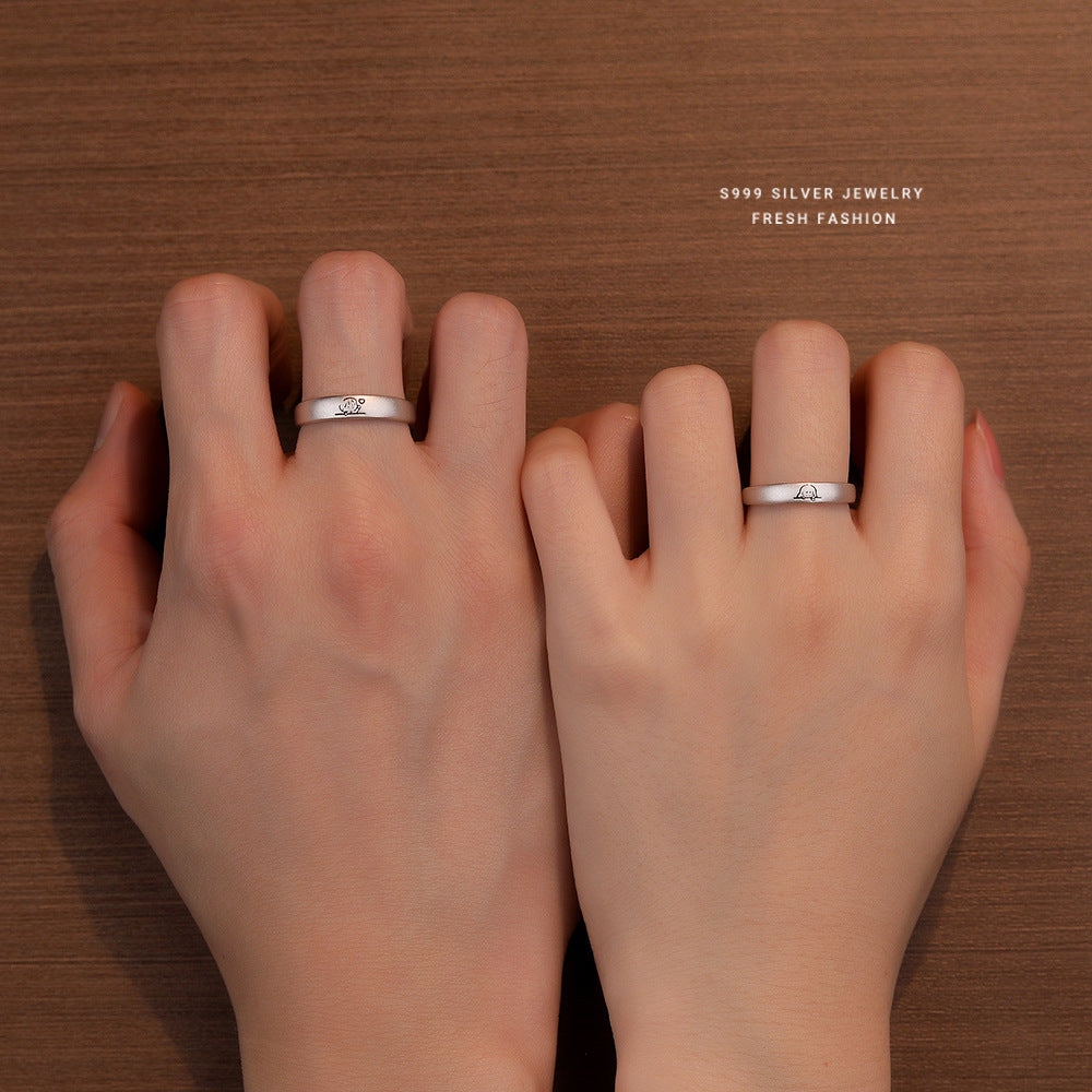 Sterling Sier Cute Refreshing Pure Simple Rings