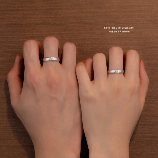 Sterling Sier Cute Refreshing Pure Simple Rings