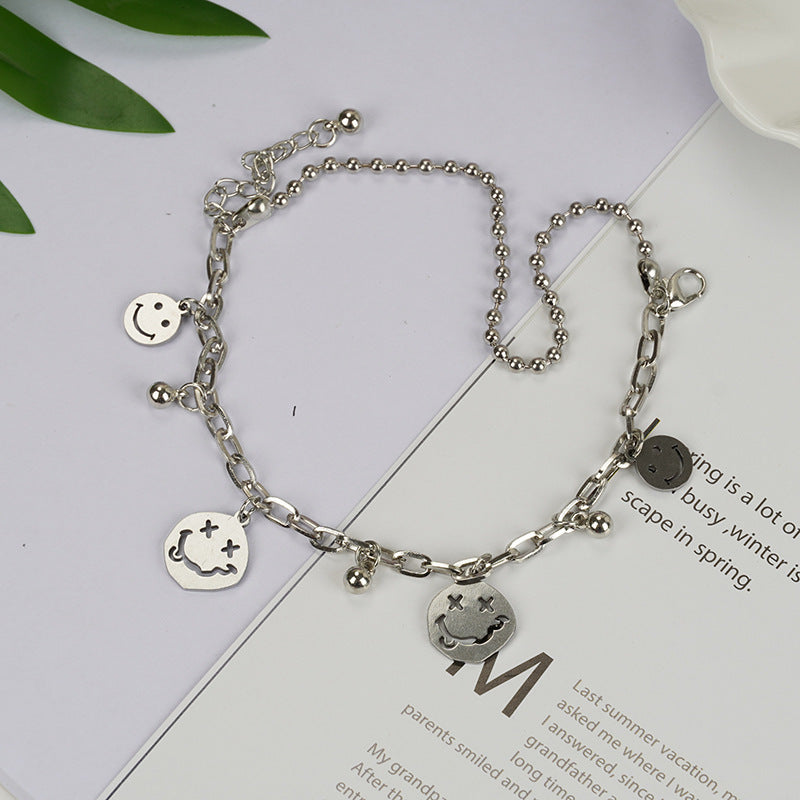 Women's Couple Style Round Beads Love Cold Design Bracelets