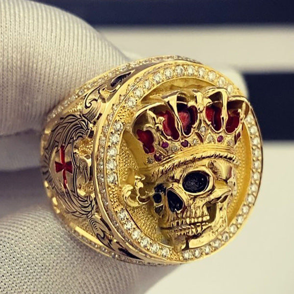 Men's Beautiful Jewelry Crown Skull Alloy Rings