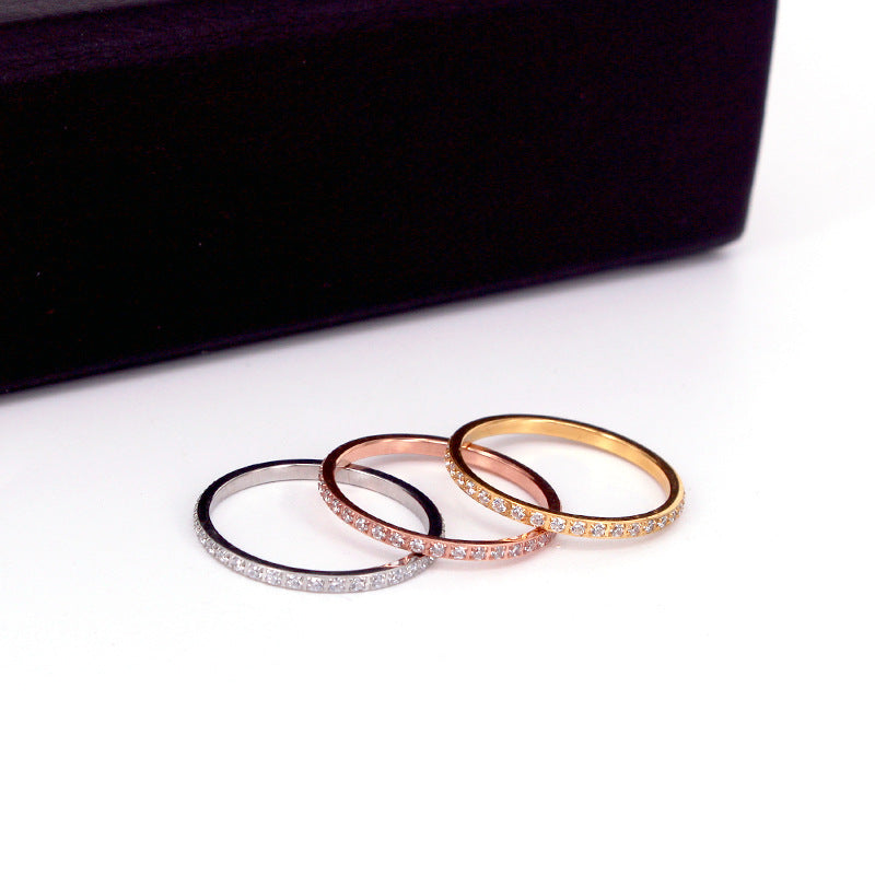 Of Broken Diamonds Row Diamond Female Personality Rings