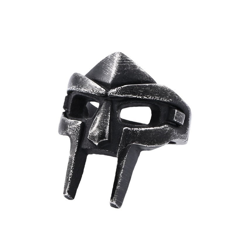 Men's Personality Mask Stainless Steel Ornament Retro Rings