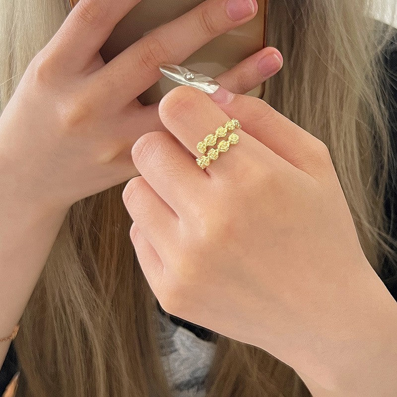 Female Adjustable Sweet Light Luxury Minority Rings