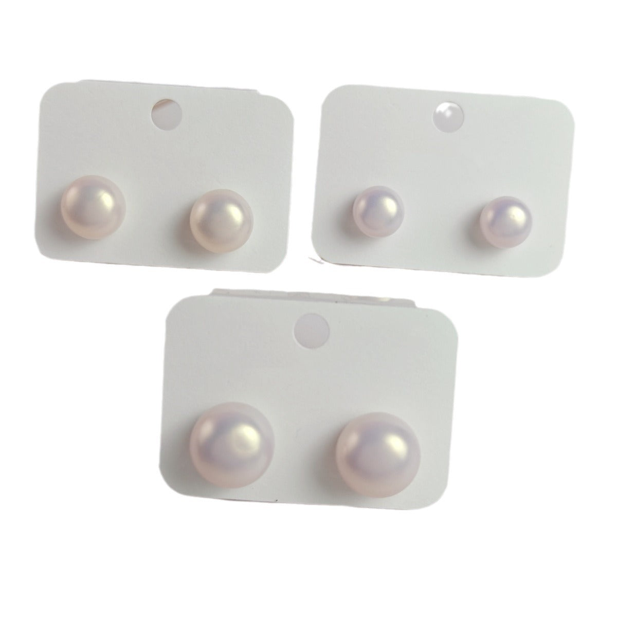 Women's Pearl White Champagne Vintage Steamed Bread Earrings