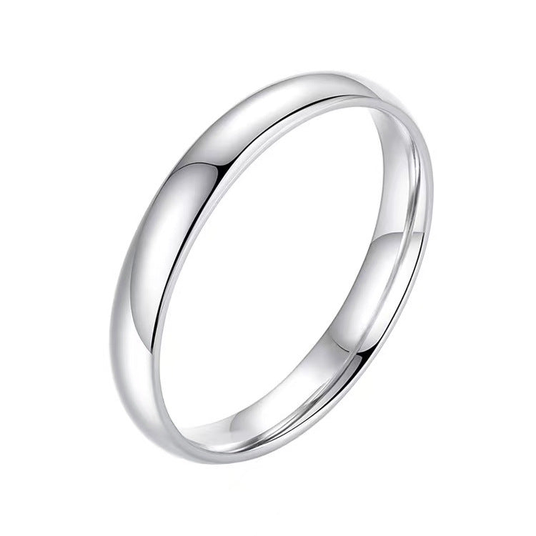 Sterling Sier Simple Glossy Fashion Couple Male Bracelets