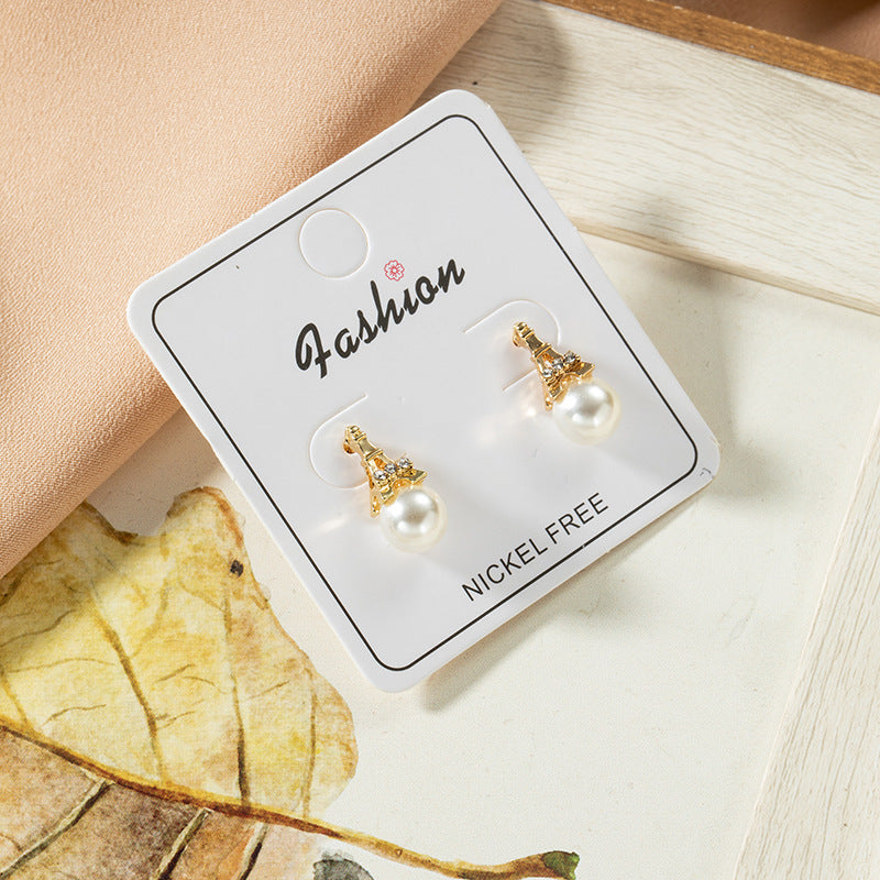 Women's Sier Needle Cute Simple Cold Style Earrings