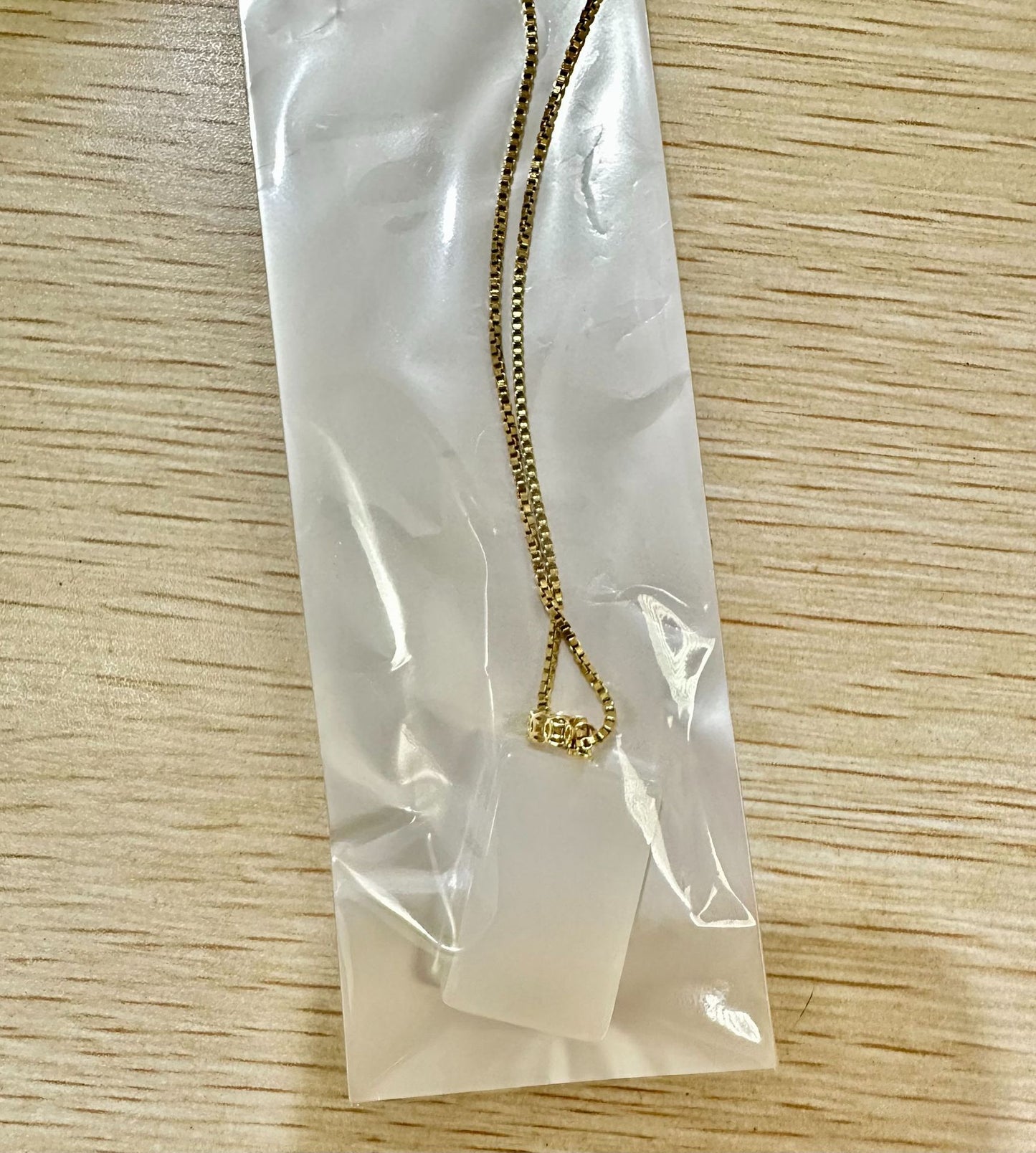 Women's White Square Lucky Titanium Steel Affordable Luxury Style High-grade Pendants