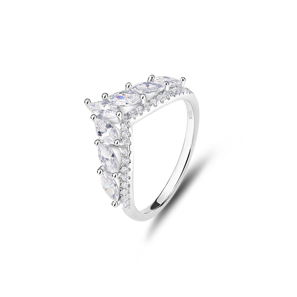 High Carbon Rhinestone Female Style Special Rings