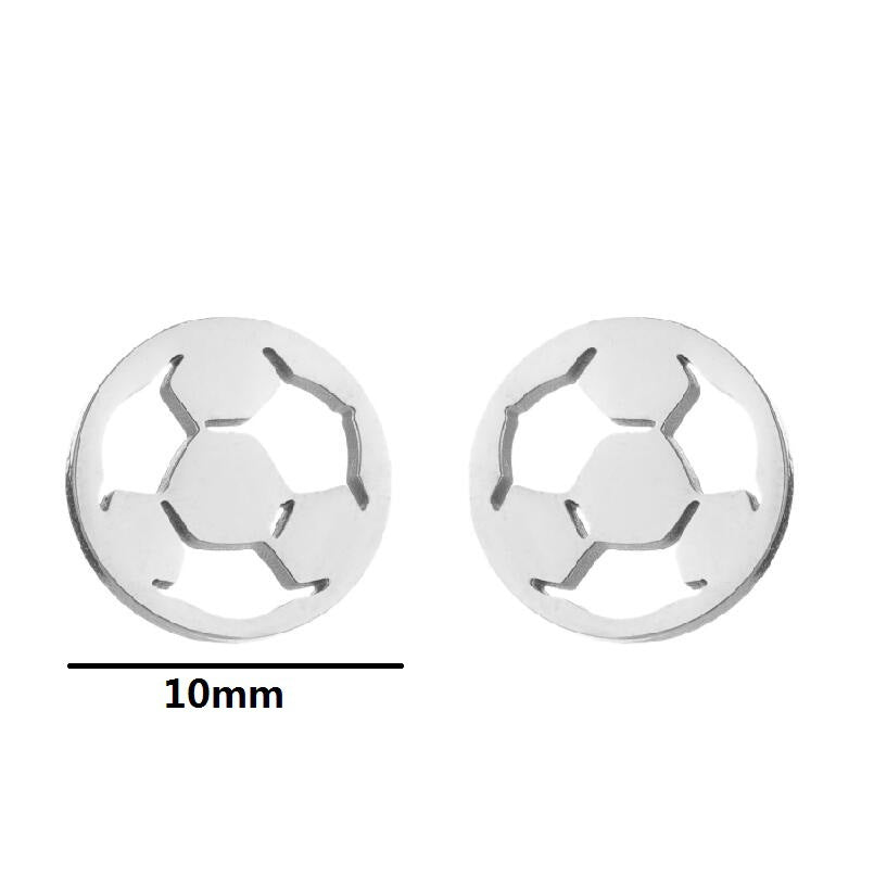 Retro Sports Olive Football Series Female Earrings