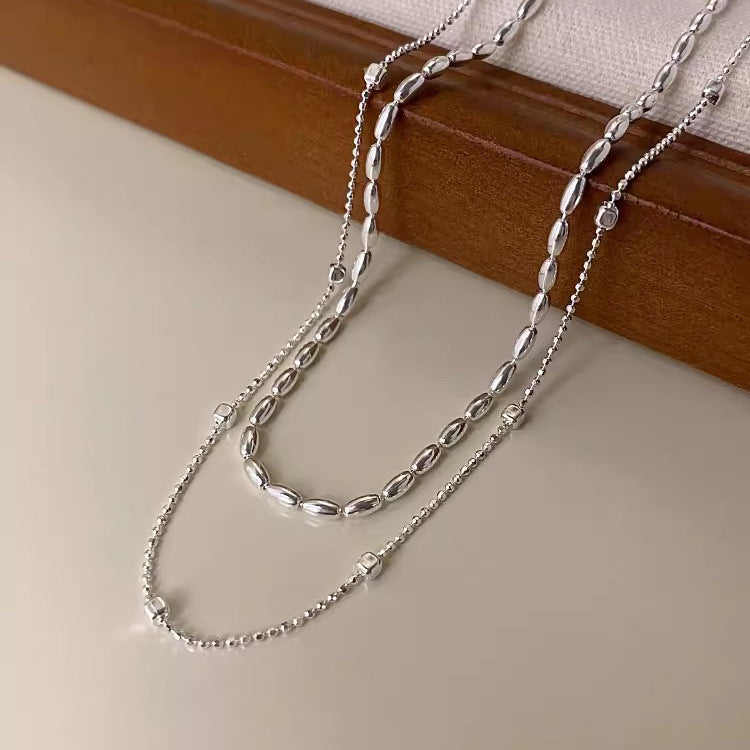 Women's Italian Super Flash Square Fashionable Minimalist Solid Necklaces