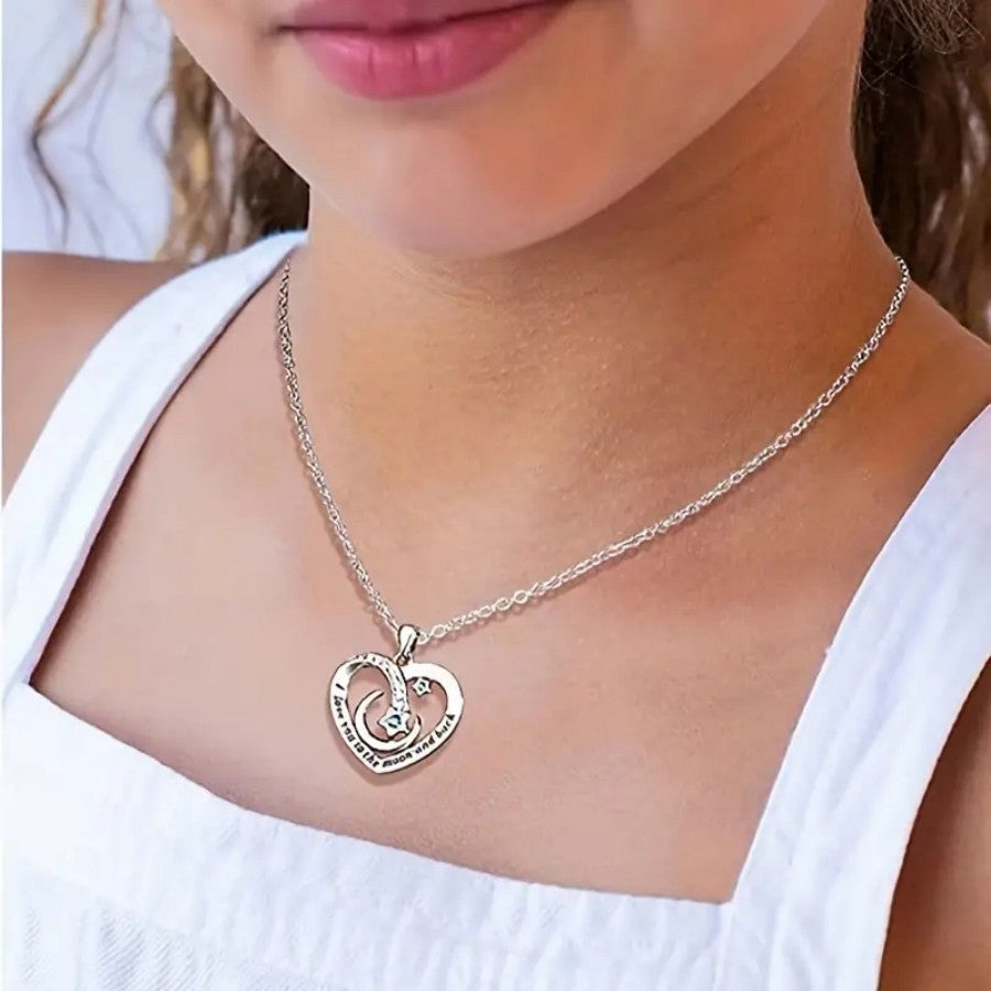 Steel Star Hit The Moon Hollow Necklaces