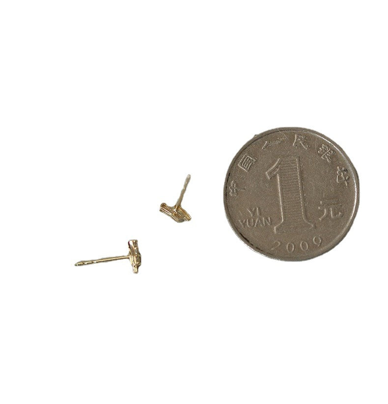 Fashion Gold Plated Short Double Row Earrings