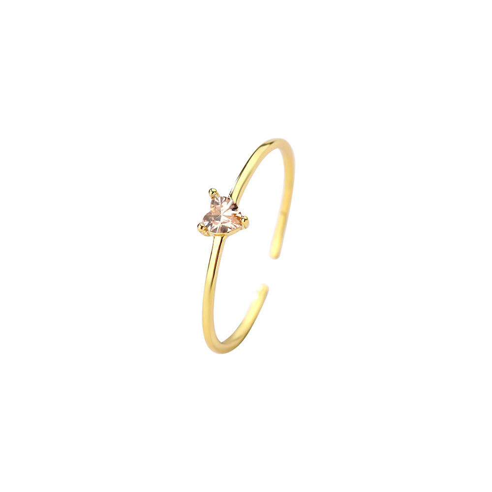 Loving Heart In Sterling Sier White Rings