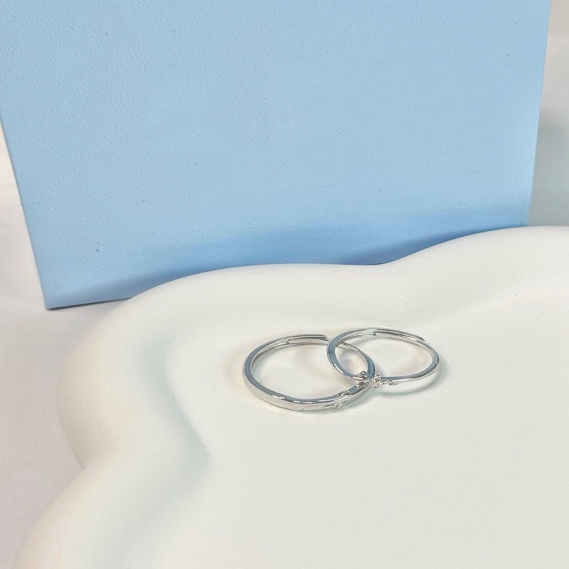 Lovesickness Lilac Couple Sterling Sier Pair Design Opening Birthday Rings