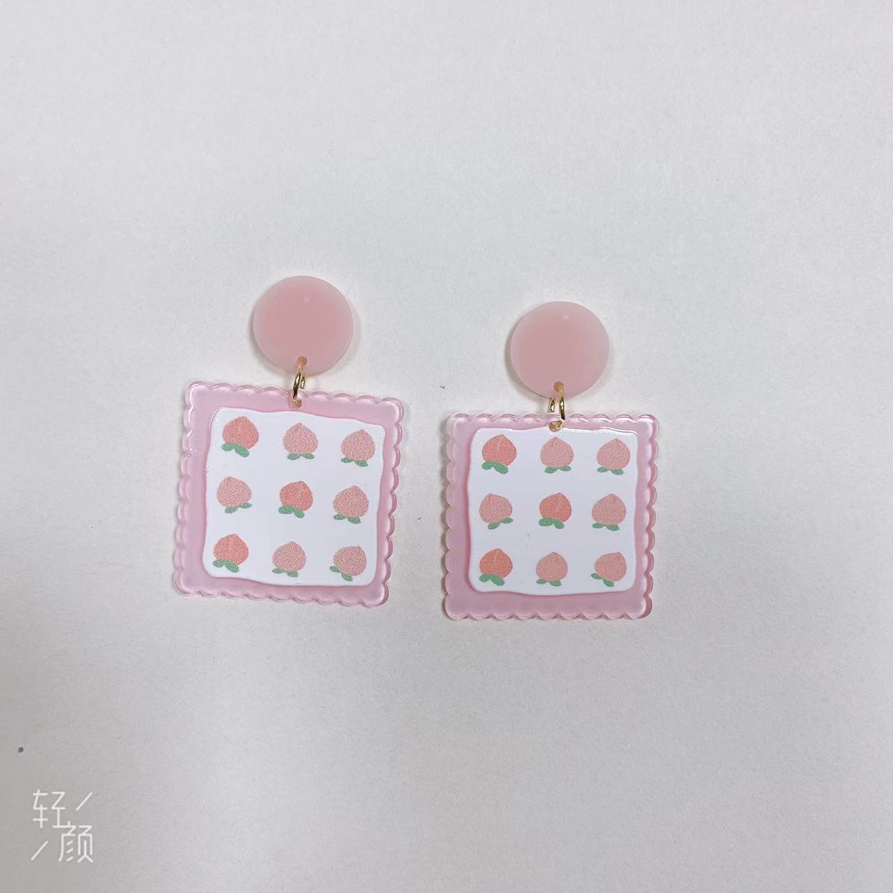 Colorful Flower Niche Design Female Contrast Earrings