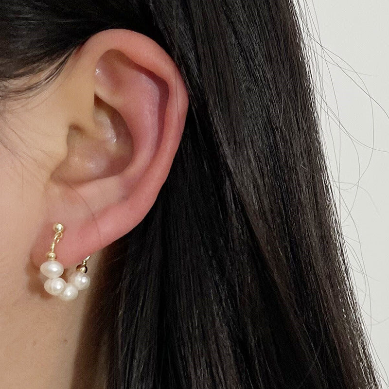 Pearl Elegant High Sense Special Interest Versatile Earrings