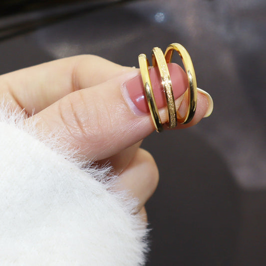 Steel Frosted Index Finger Female Korean Rings