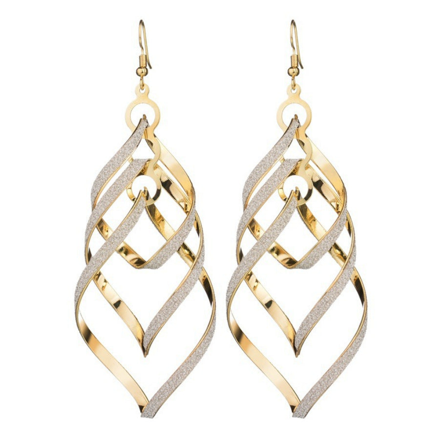 Fashion Ornament Popular Stickers Frosted Water Earrings