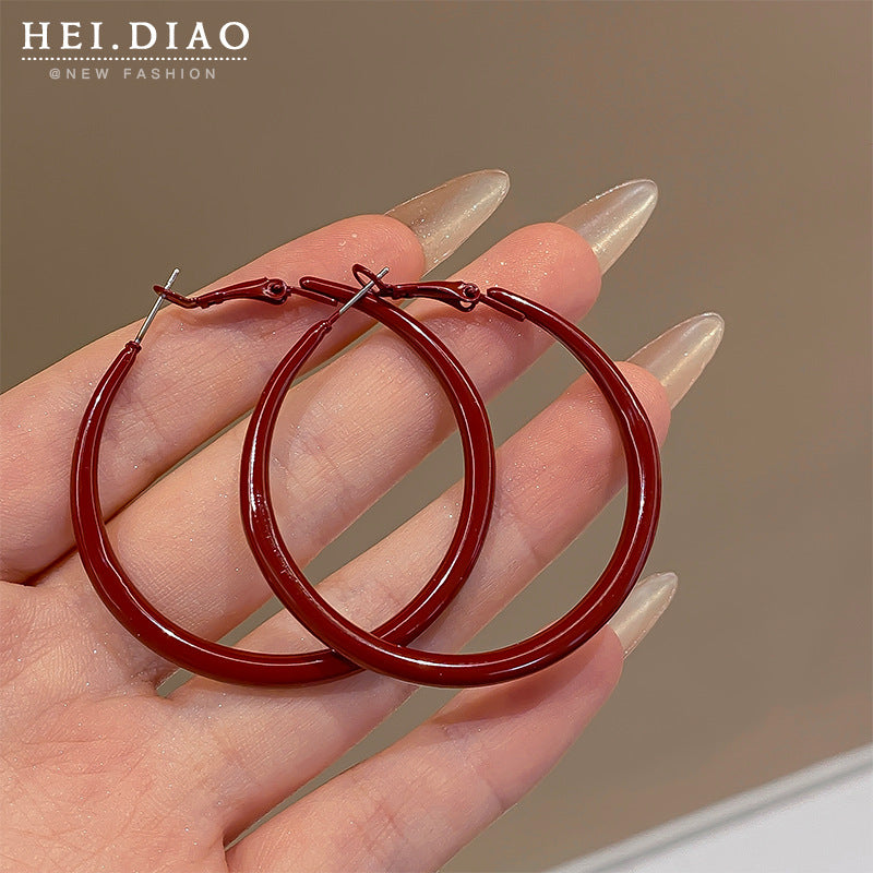 Women's Retro Love Cherry Wine High Sense Rings
