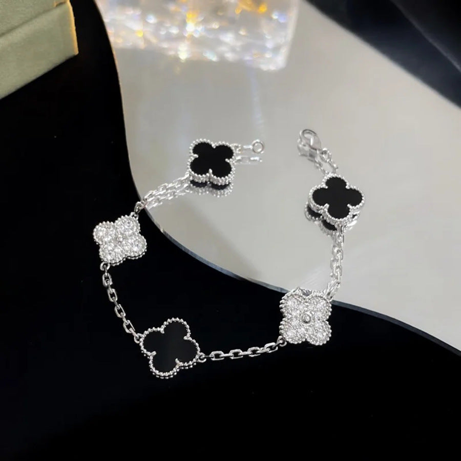 Clover Laser Female Sier Light Luxury Bracelets