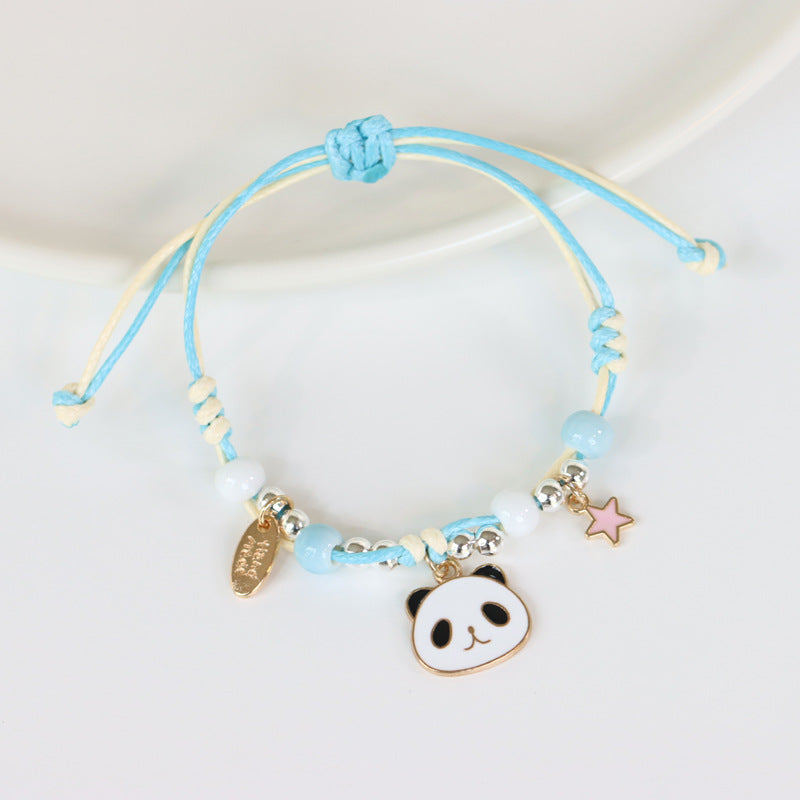 Cartoon Woven Rabbit Couple Girlfriends Campus Bracelets