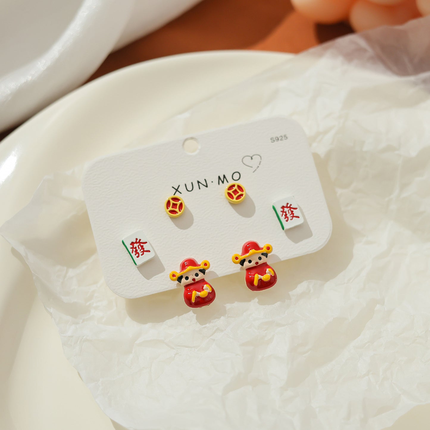 Children's Cute Sier Female Personality Small Animal Earrings