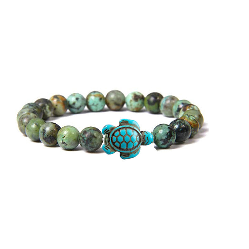 Women's & Men's Turquoise Turtle Volcanic Rock White More Bracelets