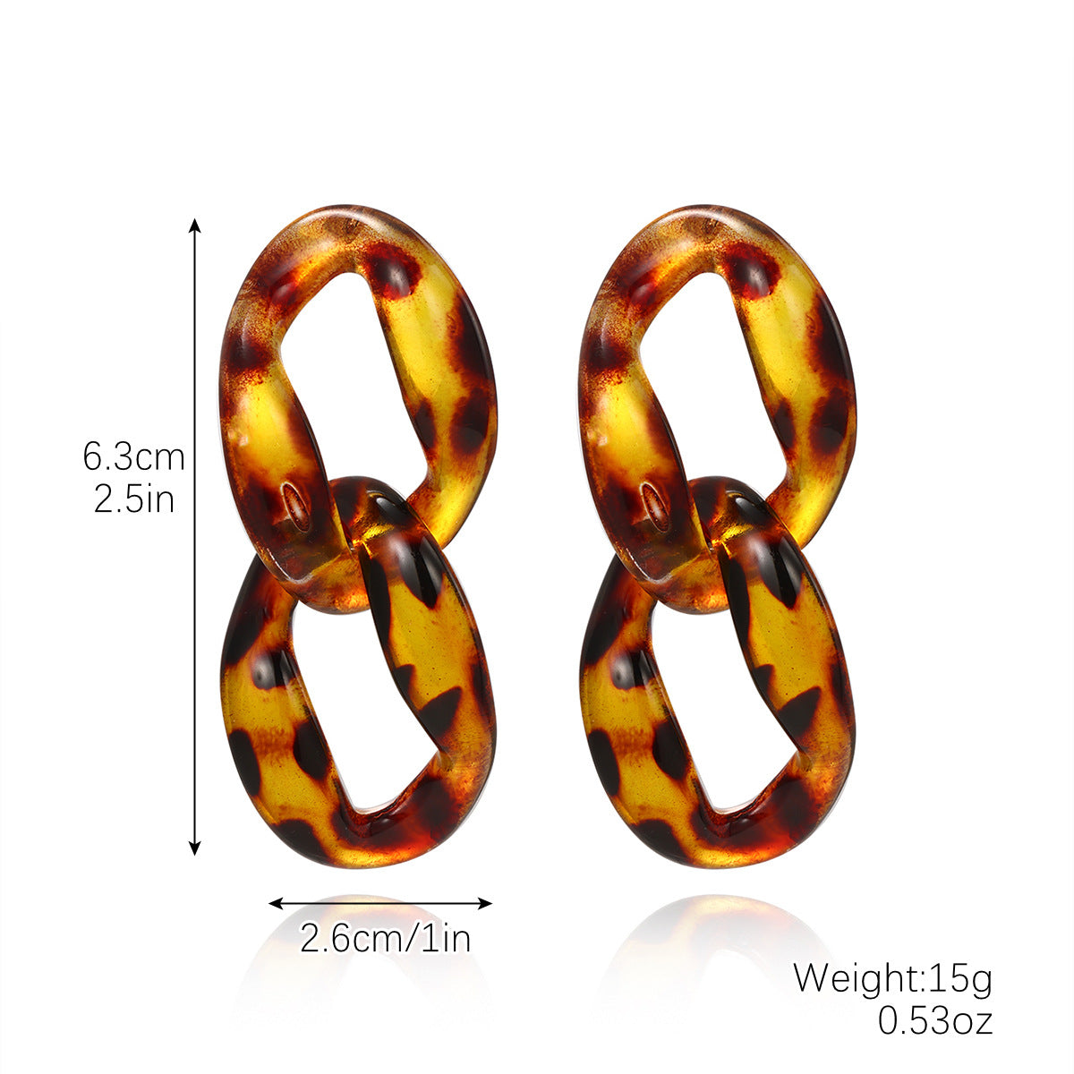 Leopard Print Exaggerated Personalized Punk Acrylic Necklaces