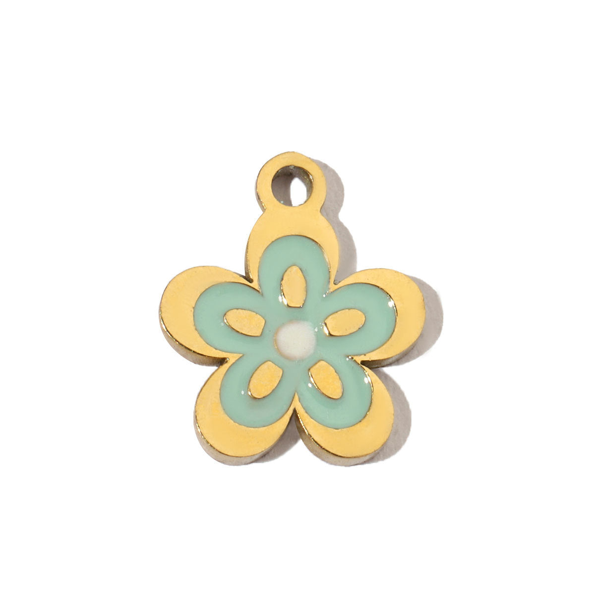 Flower Fish Colorful Oil Titanium Steel Female Angel Pendants