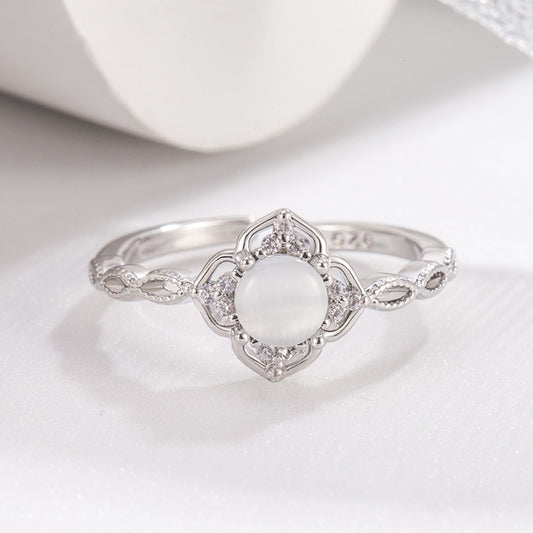 Light Luxury Shining Retro Gentle Opal Rings