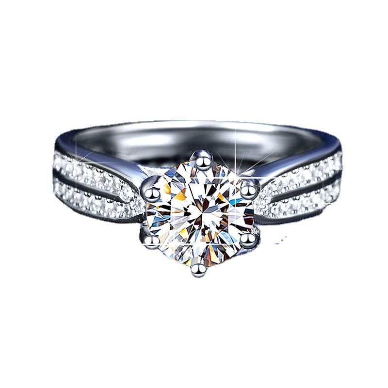 Moissanite Marriage Proposal Sterling Sier Female Rings