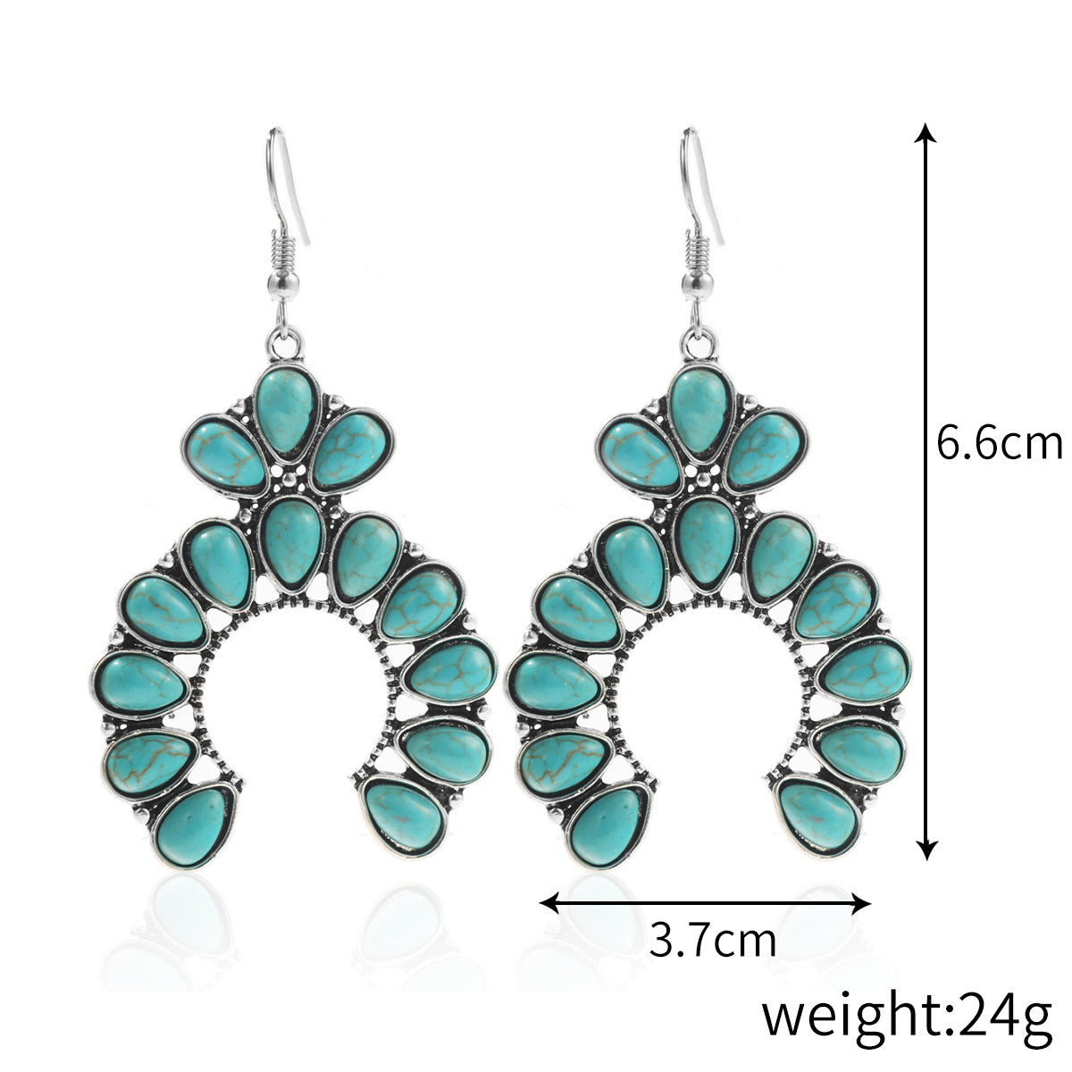 Ethnic Style Turquoise Suit Bohemian Vintage Rings