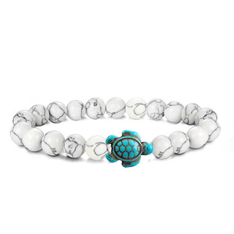 Women's & Men's Turquoise Turtle Volcanic Rock White More Bracelets