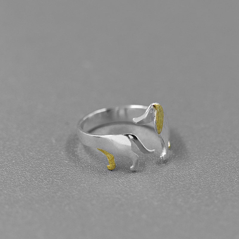 Women's & Men's Simple Long Body Dog Fashion Unique Design Rings