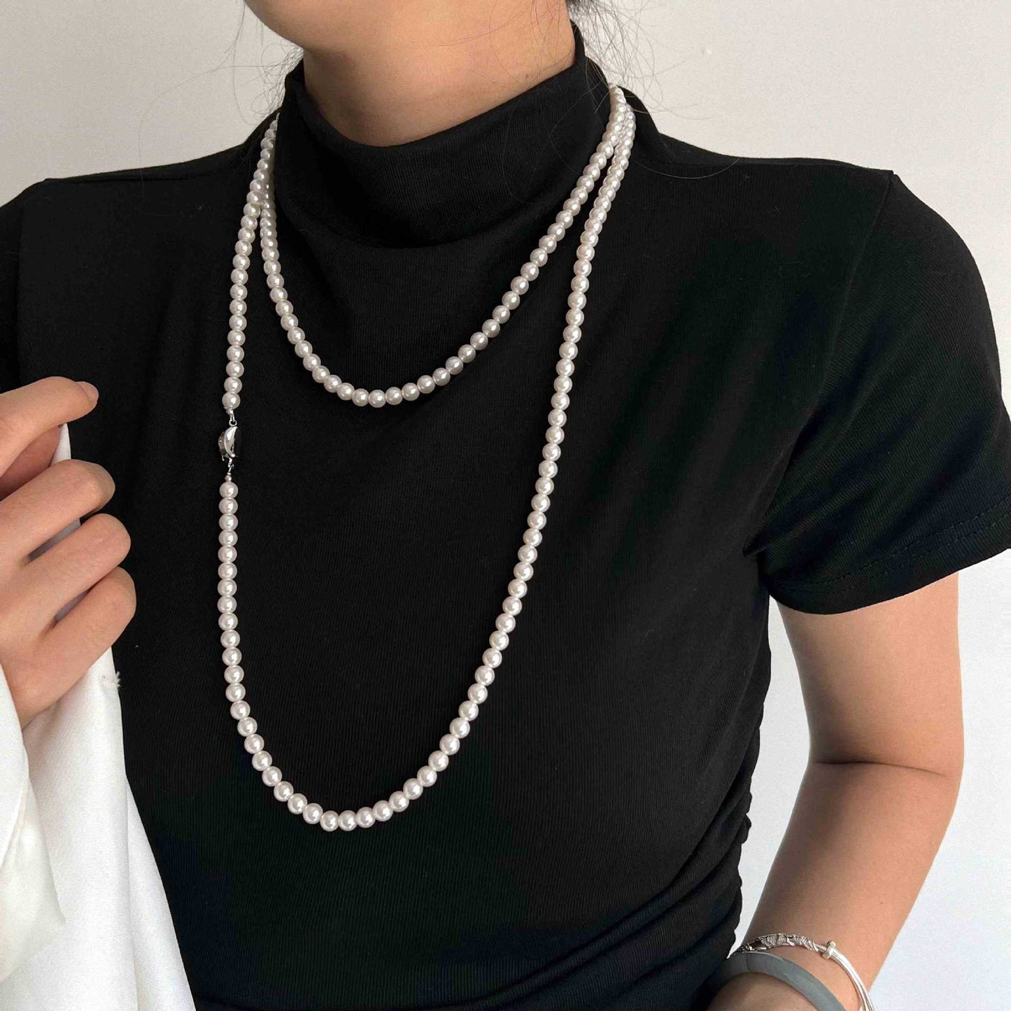 Women's Fashion Pearl Light Luxury High-grade Twin Necklaces