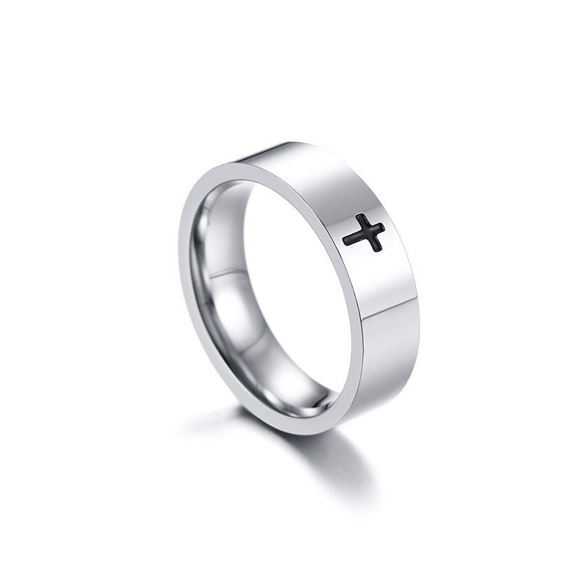 Men's Water Ornament Stainless Steel Simplicity Epoxy Rings