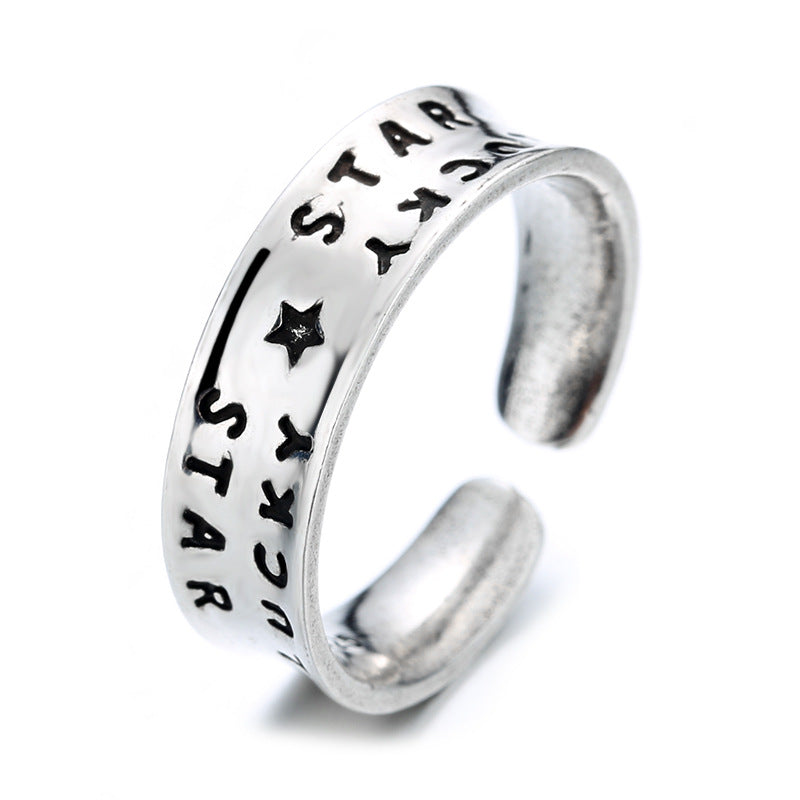 Open Female Korean Fashion Mobius Letter Rings