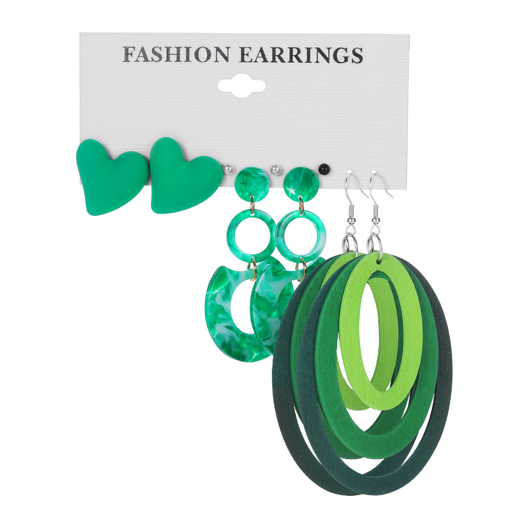 Female Niche High-grade Geometric Resin Light Earrings