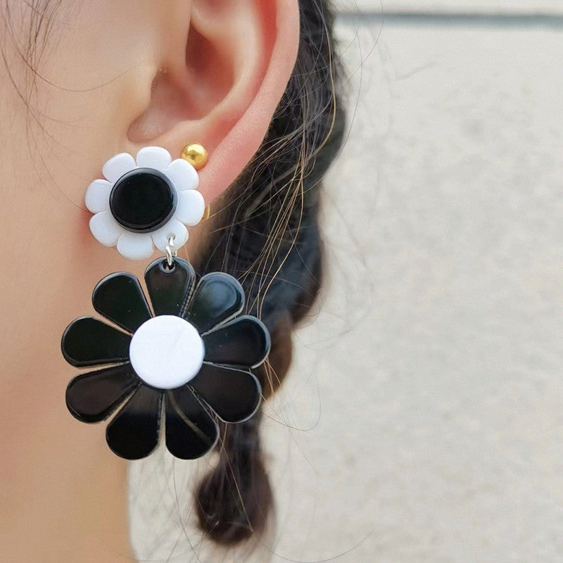 Jewelry Bohemian Simple Flowers Contrast Color Earrings
