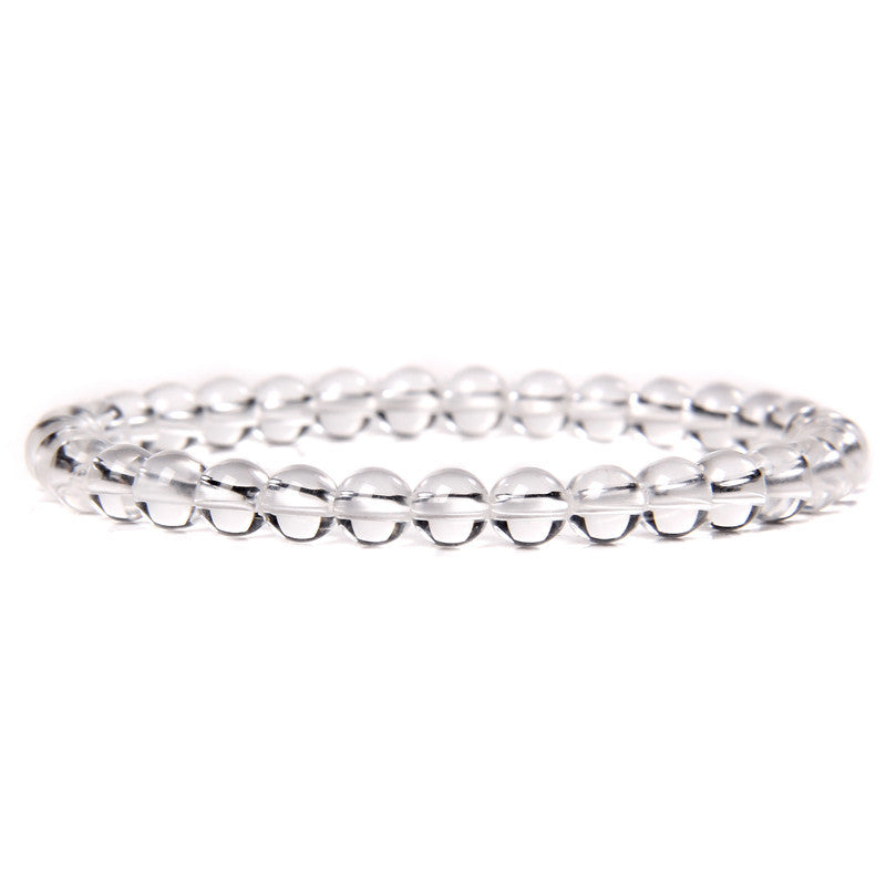 Women's & Men's Single Circle Beaded Natural Agate Stone Bracelets