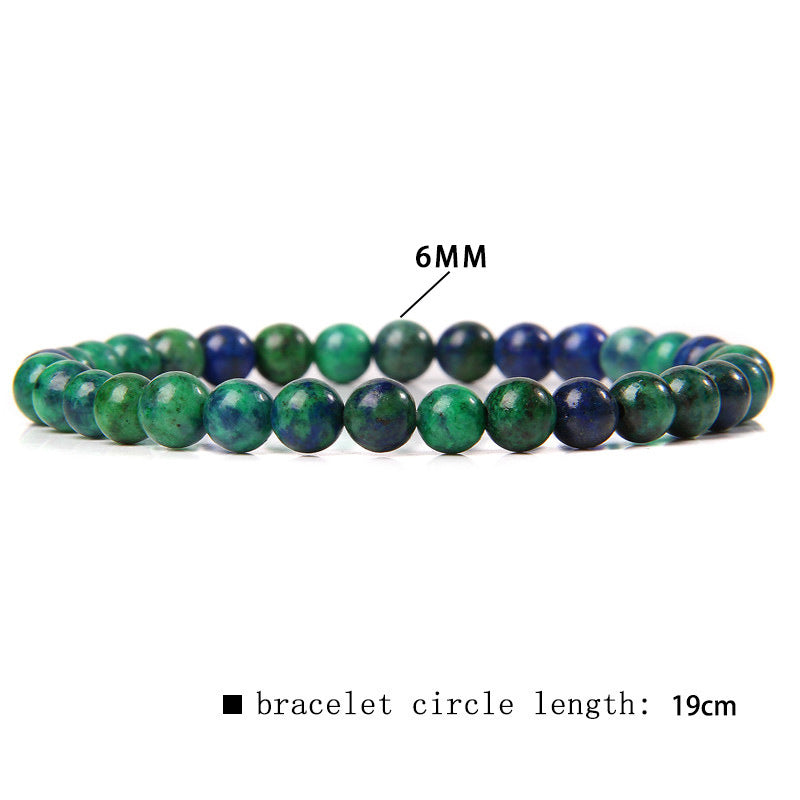 Women's & Men's Single Circle Beaded Natural Agate Stone Bracelets