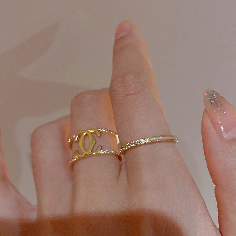 Fashion Personalized Niche Design Light Luxury Rings