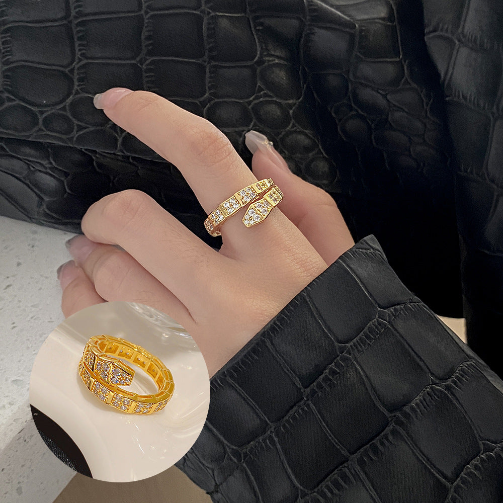 Style Simple Refined Zircon Female Niche Rings