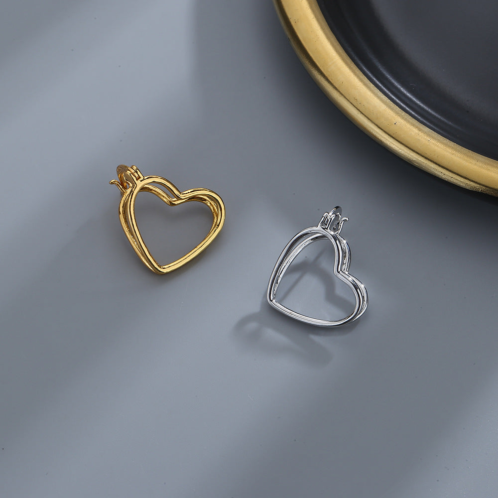 Heart-shaped Ear Tide Sweet Korean Style Earrings