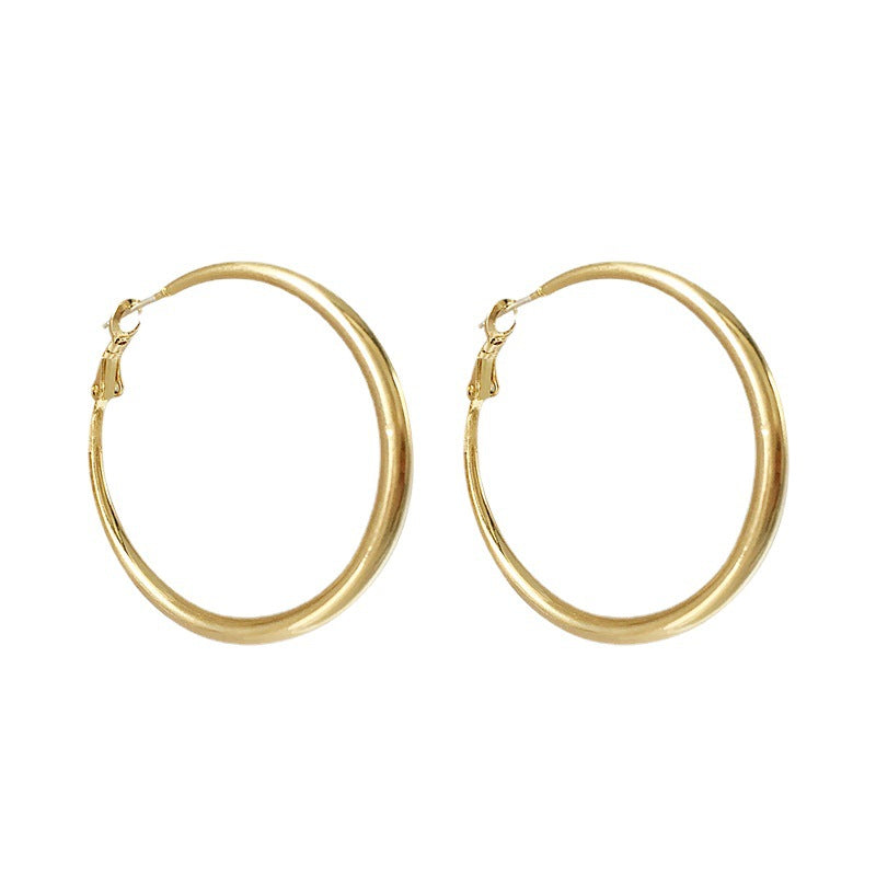 Ear Large Female Exaggerating Circle Metal Earrings