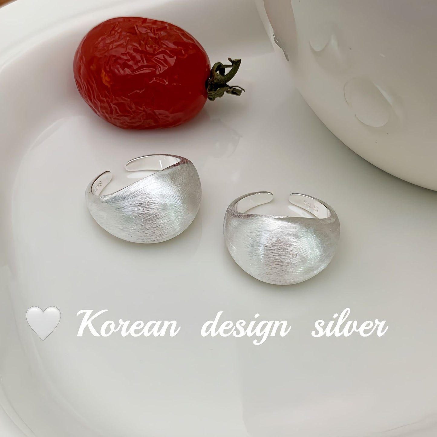 Sterling Sier Simple Niche High Sense Rings