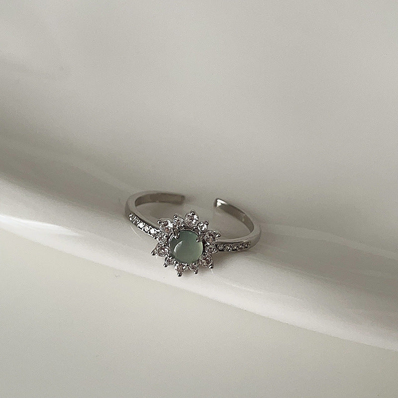Feeling Chalcedony Gourd Water Drop Female Rings
